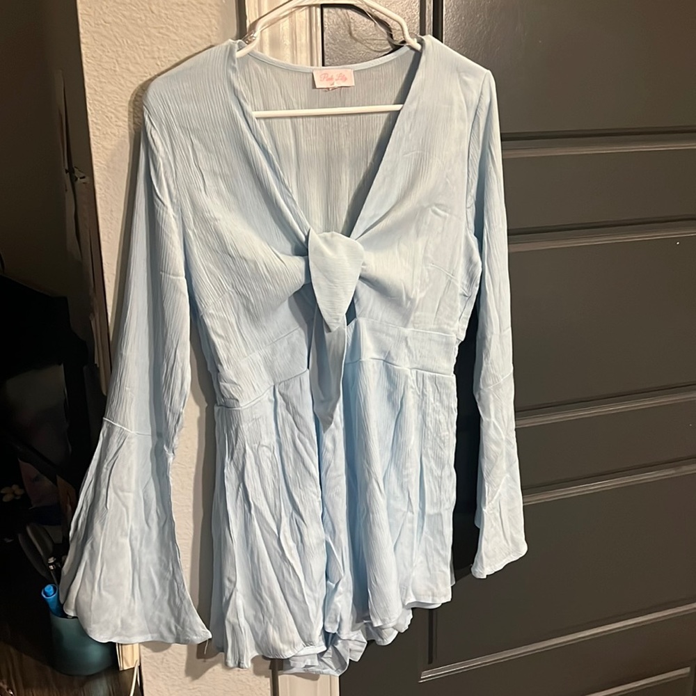 Medium, Pink Lily romper, never worn